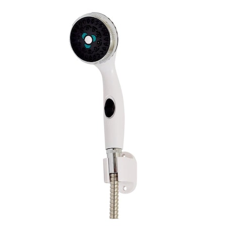 Eccotemp White Shower Head with Stainless Steel Hose 502024